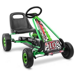 Costway Kids Pedal Go Kart Ride On Toys Outdoor Racer - Green