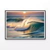 Sea Wave at Sunset Time  Print 100% Australian Made 90x60cm  (Poster)
