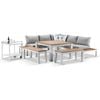 Nova Outdoor Aluminium Lounge & Dining Setting W/ Bar Cart