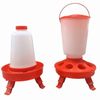 Raised Poultry Feeder & Drinker Set - 2 Piece Gravity Set