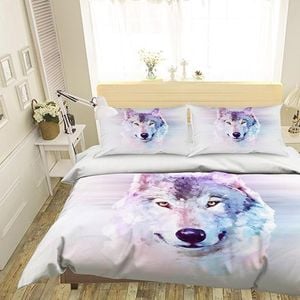 3D Gouache Wolf 245 Bedding Set Pillowcases Quilt Duvet Cover Set Queen King