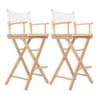 La Bella 2 Set Folding Tall Chair Bench WOOD HUMOR Movie Director 76cm