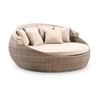 Large Newport Round Daybed Canopy Brushed Wheat & Sand Cushions