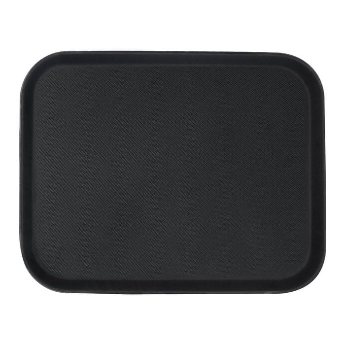 Argon Tableware Rectangular Serving Tray - 45.5 X 35.5cm - Reusable Non Slip Stackable Rubberized Food Drinks Platter Tray