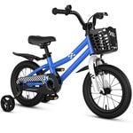 Costway 36cm Kids Bike Adjustable Training Bicycle - Navy