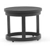 Bay Gallery Furnitire Santorini Round Outdoor Aluminium Side Table Charcoal