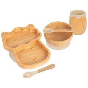 Tiny Dining 5pc Bamboo Llama Baby Weaning Set
