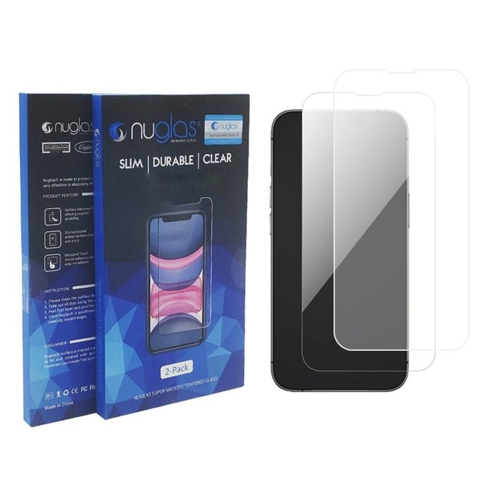 Nuglas 2x Screen Protector Clear Tempered Glass Scratch Proof Iphone 13 /13 Pro/ Iphone 14/ Se 2025