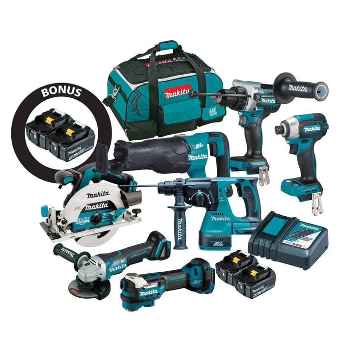 Makita 18V Brushless 7 Piece Kit DLX7036GX1