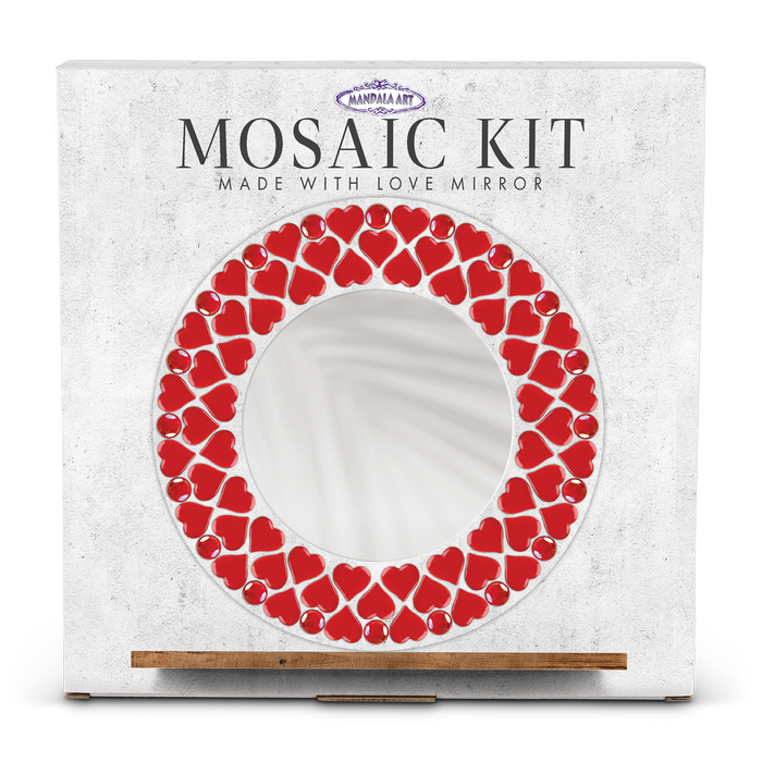 Mandala Art Made With Love Round Mirror Mosaic Craft Kit
