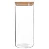 Argon Tableware Glass Storage Jar with Wooden Lid - 1.5 Litre