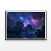 Planets with Moon View  Print 100% Australian Made 120x90cm  (Poster)