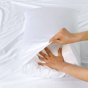2pc Bianca Rosebank 500tc Standard Pillowcases Bamboo/cotton 48x74cm White