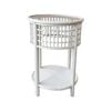 Bahama Rustic Metal/Glass 64cm Round Side Table - Birch