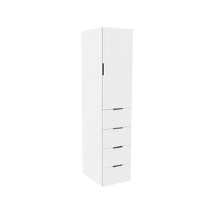 Lugna 2048 x 450 x 580mm White Hanging 4 Drawer Right Hand Door Cabinet