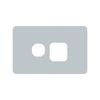 Deta S-Line Soft Grey Single Power Point Cover Plate