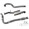 Ignite Exhausts Turbo Back for Nissan GU Patrol 3L Leaf Spring Ute 3" Cat & Muffler Raw Aluminised Steel