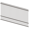 ProtectorAl 1201-2400W x 1500H Satin Black Spear Top Pool Fence Panel Raked Up to 15º - Black