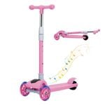 Bopeep Foldable Kids Scooter 3 Wheels Pink