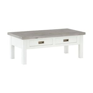 Ashton Rectangle Indoor Timber Coffee Table In Brushed With Wooden Top