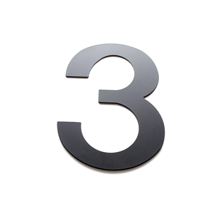 Sandleford 200mm Black Lorenzo House Number 3