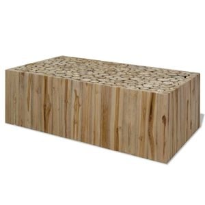 vidaXL Coffee Table Genuine Teak 90x50x30cm Accent Couch Side Food Holder
