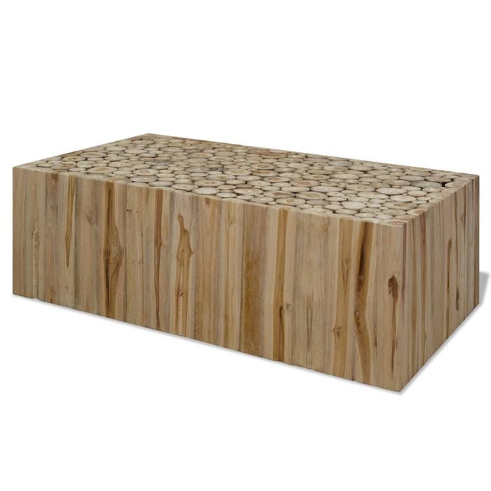 vidaXL Coffee Table Genuine Teak 90x50x30cm Accent Couch Side Food Holder