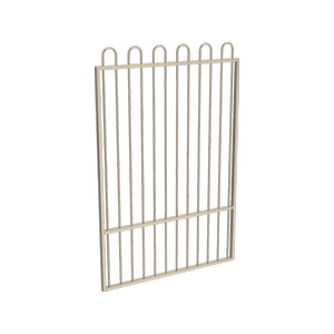 ProtectorAl 800 - 1200 x 1800mm Paperbark Aluminium Loop Top Pool Gate With Mid Rail