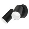 Brilliant Black Coolum Exterior 2 Head Wall Light