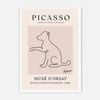 Galrie Elegant Minimalist Picasso Animal Series Drawing Art Print for Home Decor, White Frame, 70 x 100cm (28 x 40inch)