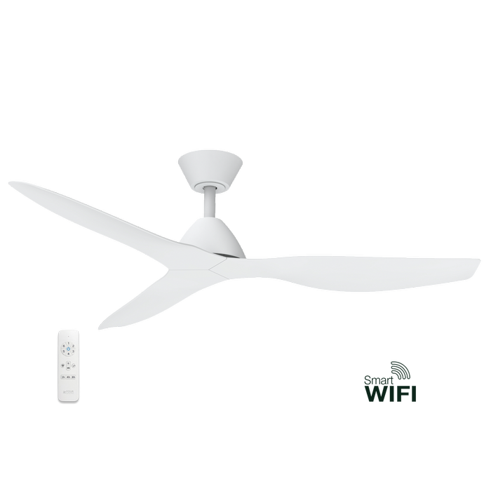 Atlanta 52" (1320mm) DC Smart Ceiling Fan with Remote Control | White
