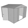 Build-a-Shed 3.0 x 3.0 x 2.3m Double Sliding and Single Hinge Door Shed - Zinc