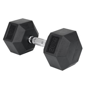 Ultimate 362 x 168 x 146mm 20kg Black with Chrome Handle Hex Dumbbell