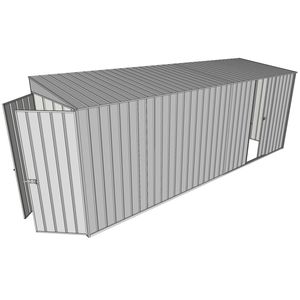 Build-a-Shed 1.5 x 5.2 x 2m Single Sliding Side Door Skillion Shed - Zinc