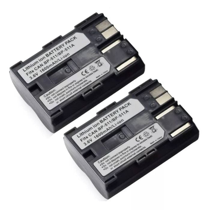 2 Pack | Canon Bp-511 Battery Replacement