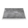 Bolero Table Top Outdoor Tempered Glass Dark Stone Effect White Trim 700mm