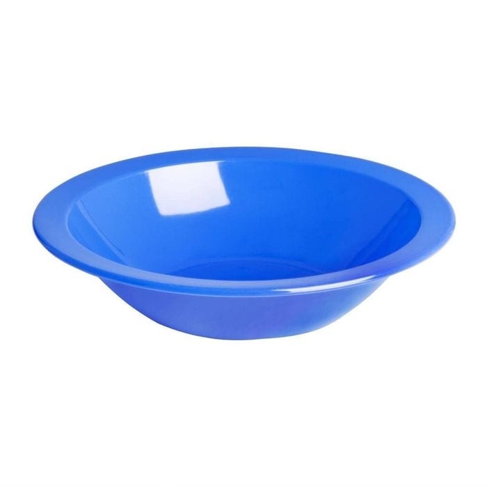 Olympia Kristallon Polypropylene Bowls Shatterproof Round Blue 174mm 430ml Pack Of 12