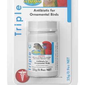 Vetafarm Triple C Antibiotic Powder for Ornamental Birds 25g