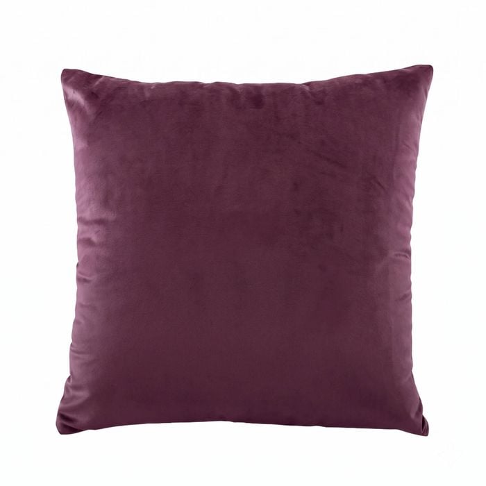 Bianca Vivid Coordinates Square Plum Velvet Decorative Cushion Pillow 43cm