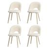 Oikiture 4PCS Dining Chairs Wooden White