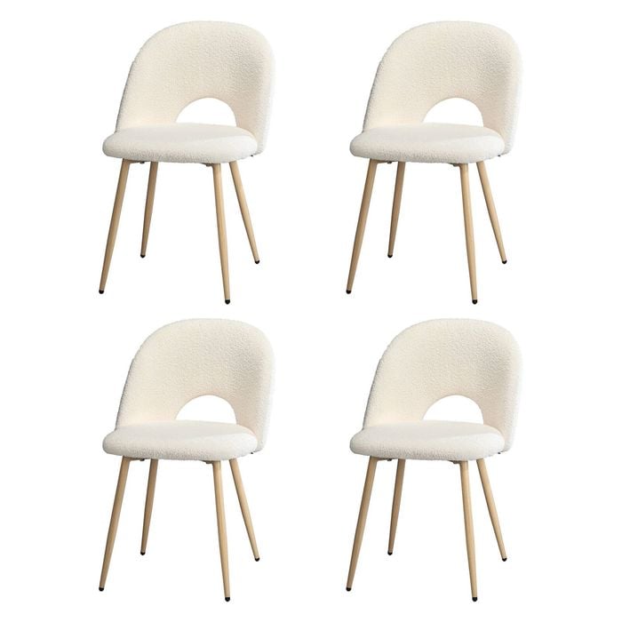 Oikiture 4PCS Dining Chairs Wooden White