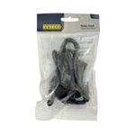 Syneco 75mm Matte Black Robe Hook - 8 Pack