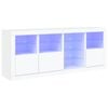 vidaXL Sideboard with LED Lights Storage Cabinet Living Room White