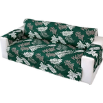 Splendid Living Sofa Cover Quilted Couch Covers Lounge Pet Protector Slipcovers Dark Green Leaves