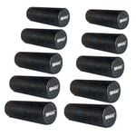 SMAI Foam Roller - Half Length Firm - Bulk 10 Pack - Black