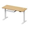 Oikiture 150cm Electric Standing Desk with Drawer Dual Motor White Oak