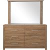 Jason Lowboy Dresser with Mirror - Dark Oak