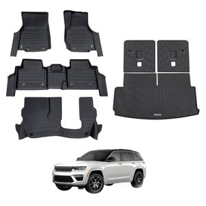 AUSGO Car Floor Mats for Jeep Grand Cherokee L WL Series 7-Seat 2021-Onwards All-Weather Floor Liners