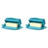 2x Butterie Plastic Flip Top Lid Butter Dish W/ Spreader Aqua 22.9x14cm