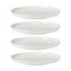 4x Maxwell & Williams White Basics Porcelain High Rim Plate Dinnerware 20.5cm